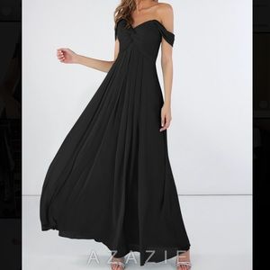 Azazie Kaitlynn Dress in Black A2